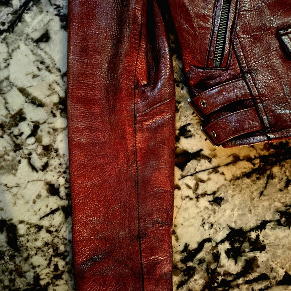 IRO Red Leather Jacket - Picture 9 of 9